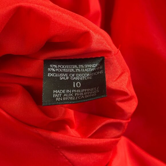 Natori Womens Red & Pink Abstract Print Cap Sleeve V-Neck Shift Dress Size 10 - Picture 4 of 10